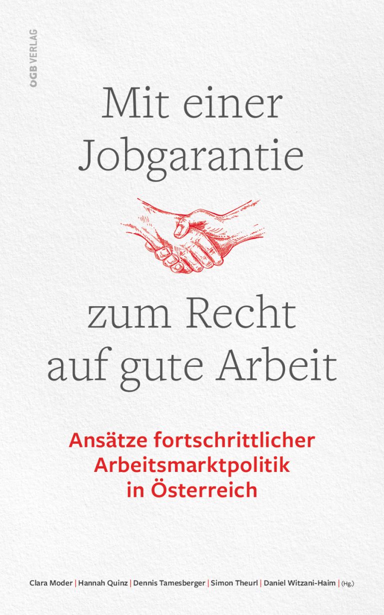 Buchcover "Mit einer Jobgarantie zum Recht auf gute Arbeit "